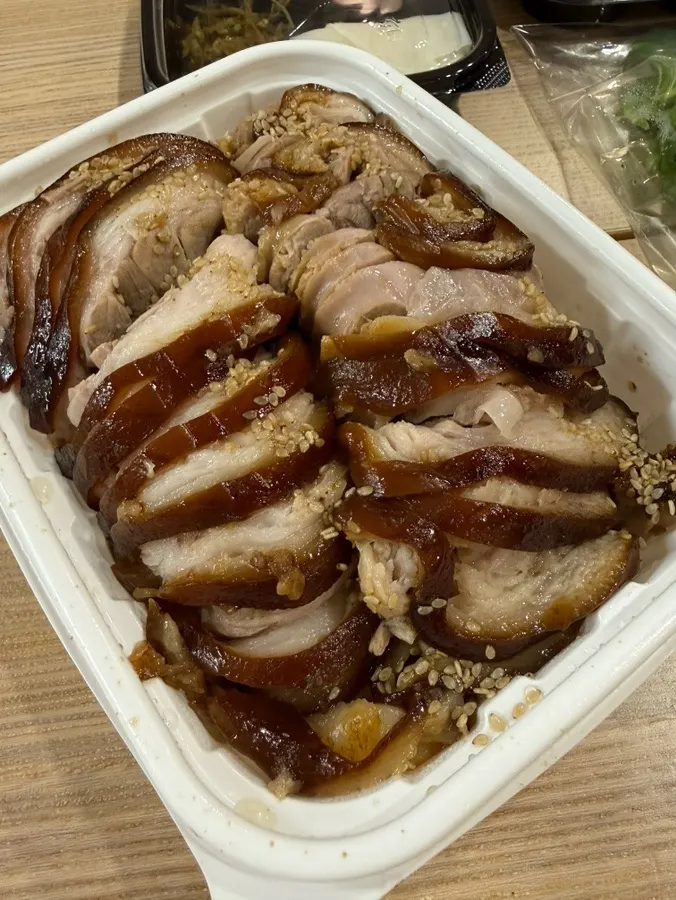 Glossy takeout jokbal from Cheongmigwan