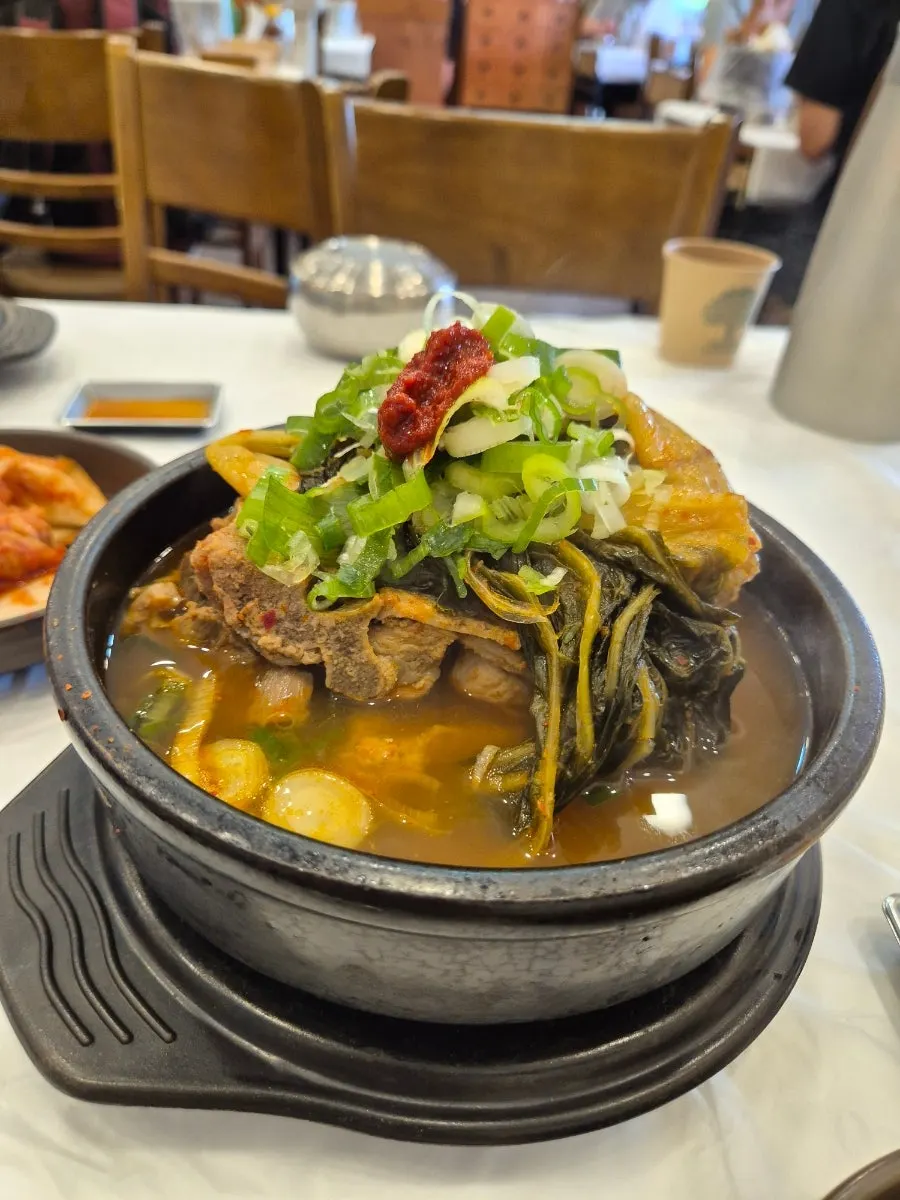 A regular bowl of pork bone hangover soup