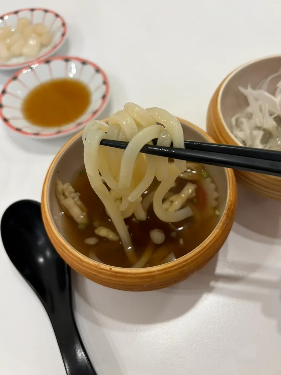 Mini udon served as standard