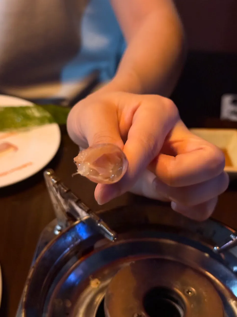 Sweet shrimp innards and sushi rice