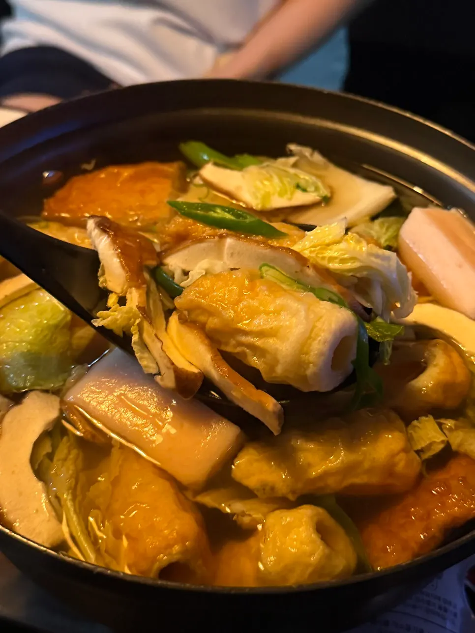 Oden nabe and udon noodles