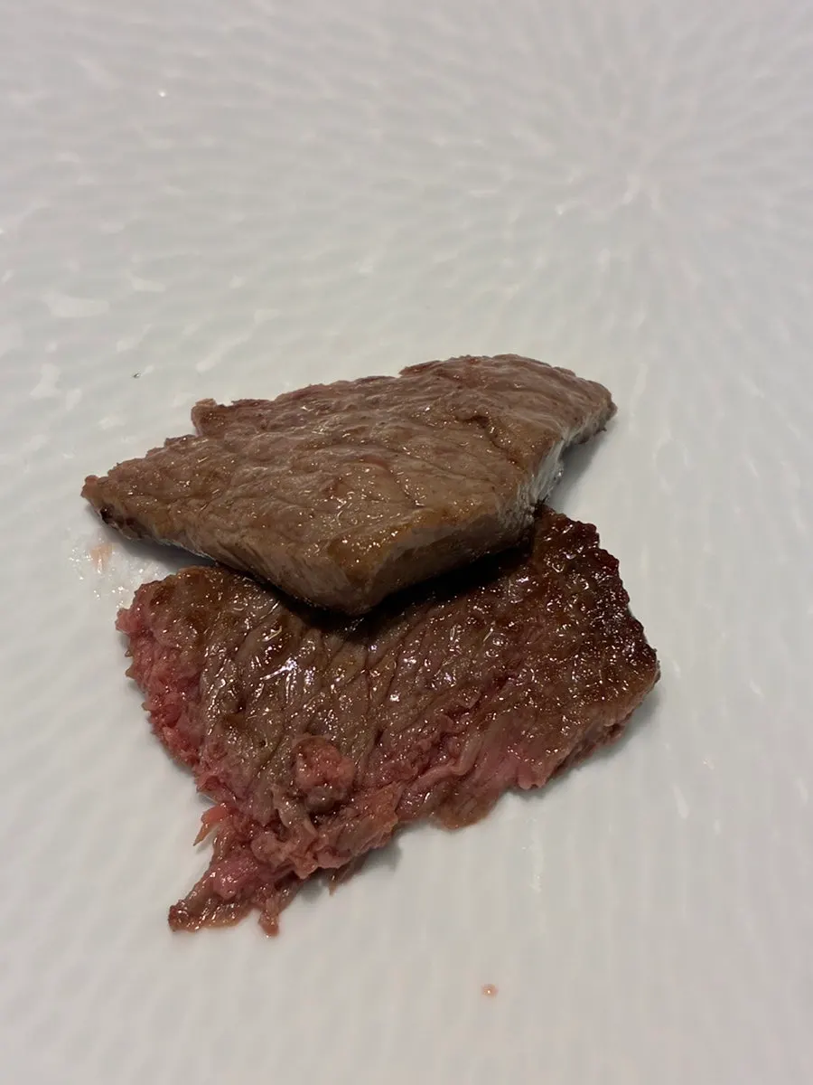 Steak cuts served one by one