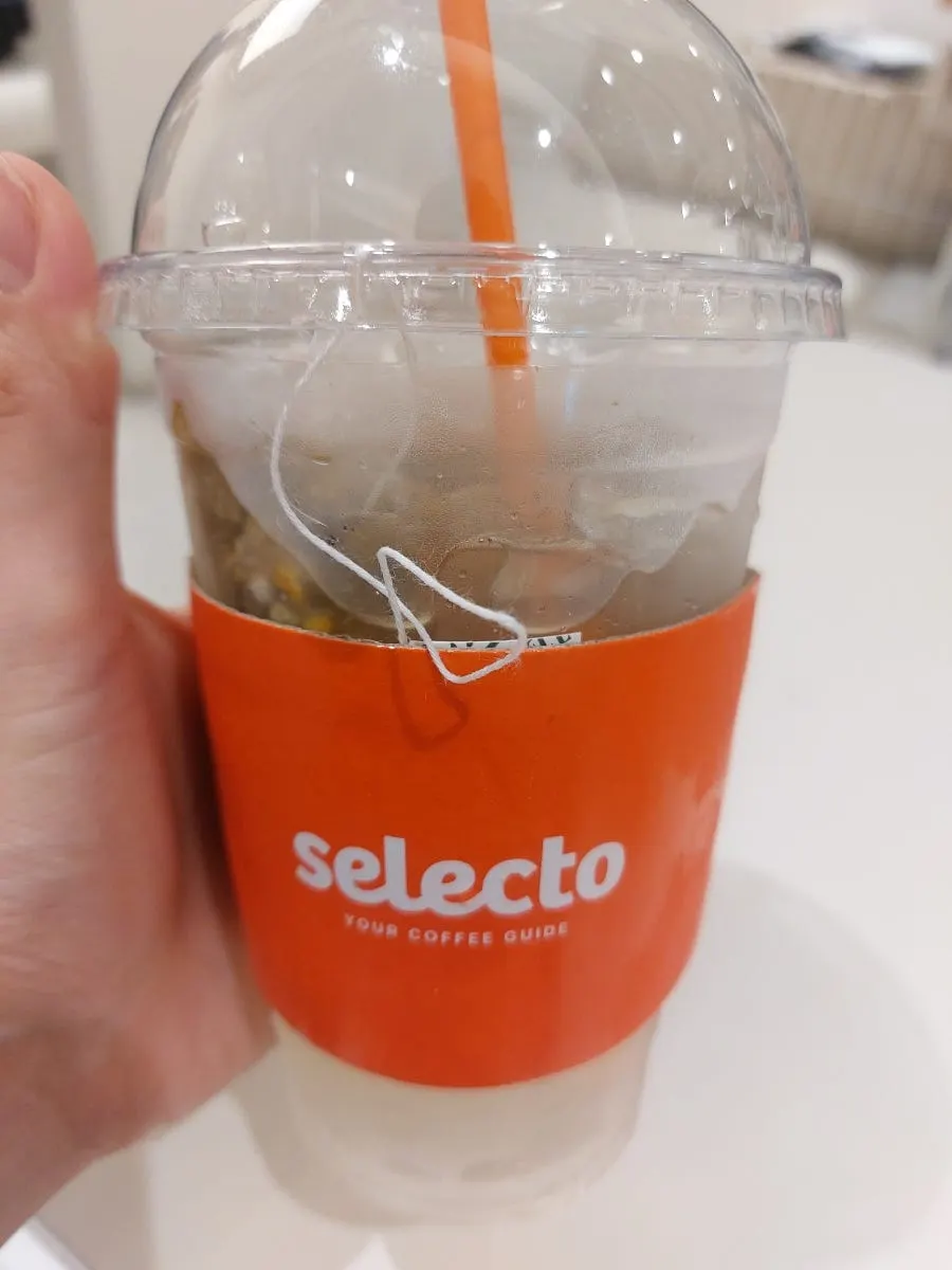 Close-up of a coffee cup at Selecto Coffee Sinnonhyeon Branch