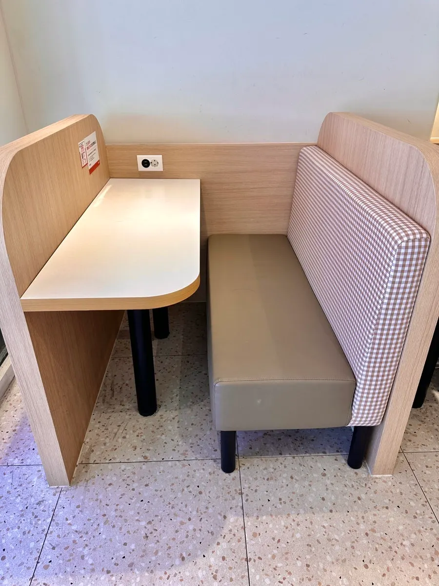 Study zone seating inside the café