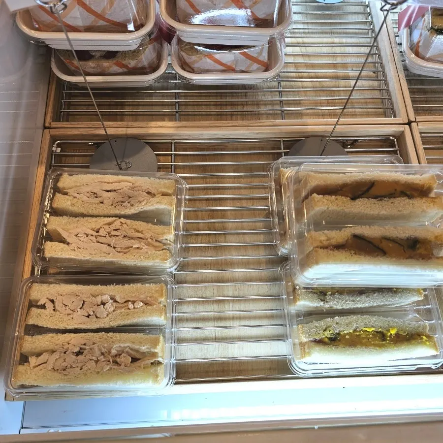 Light version sandwiches on display