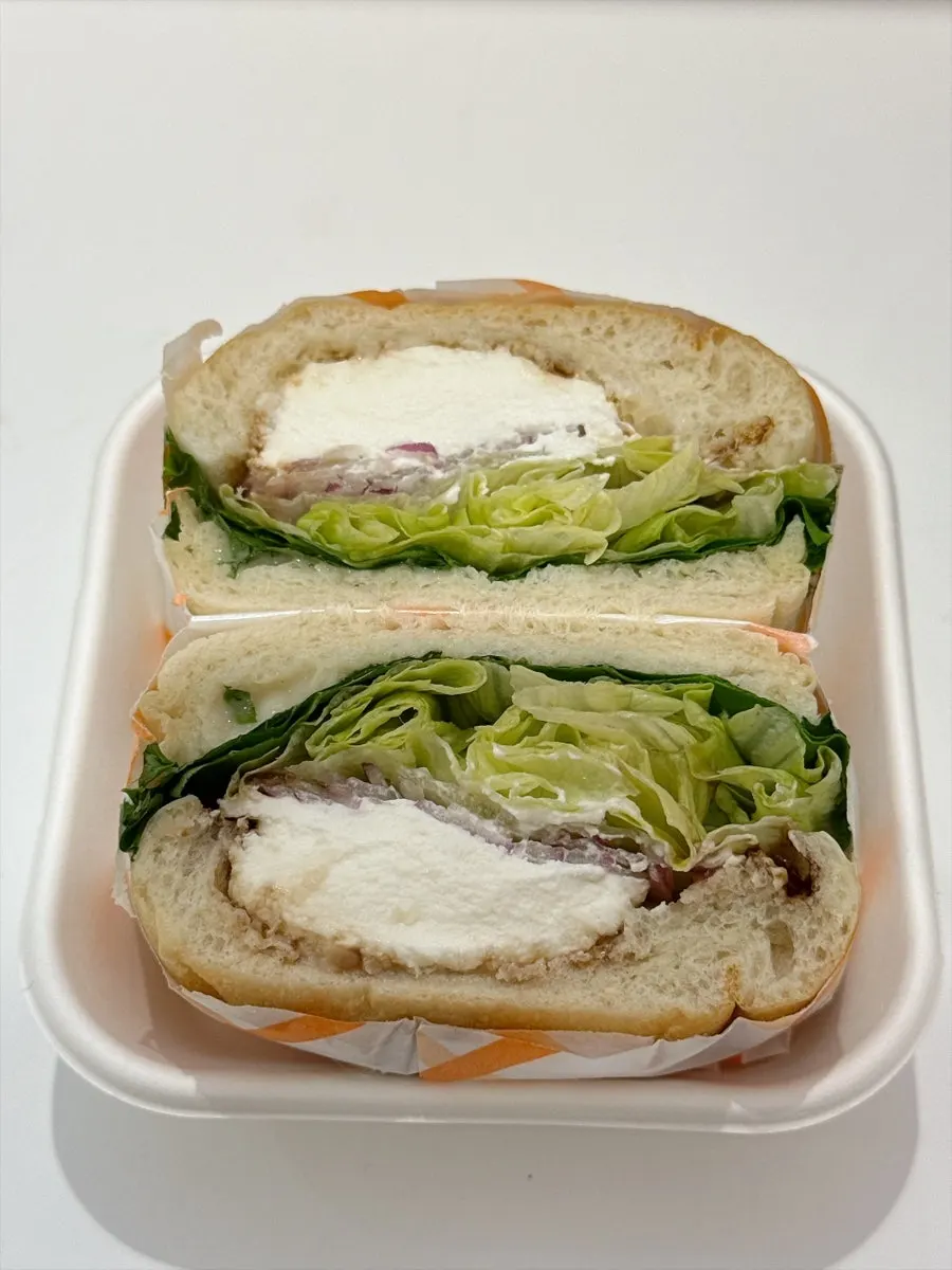 Ordered ricotta cheese sandwich and mocha americano