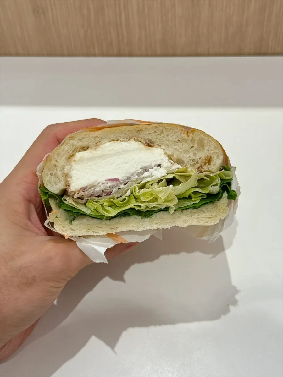 Ricotta cheese sandwich on a plate
