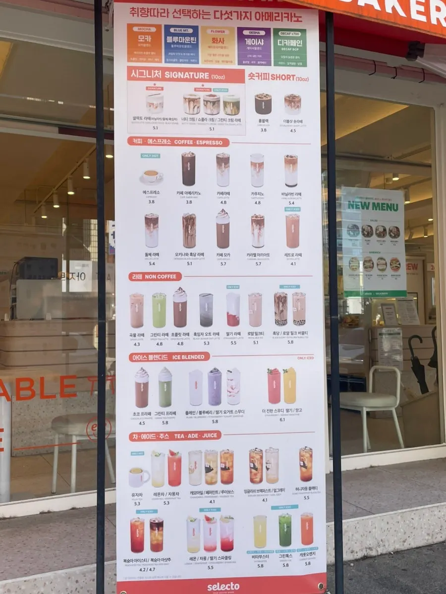 Area around the café entrance