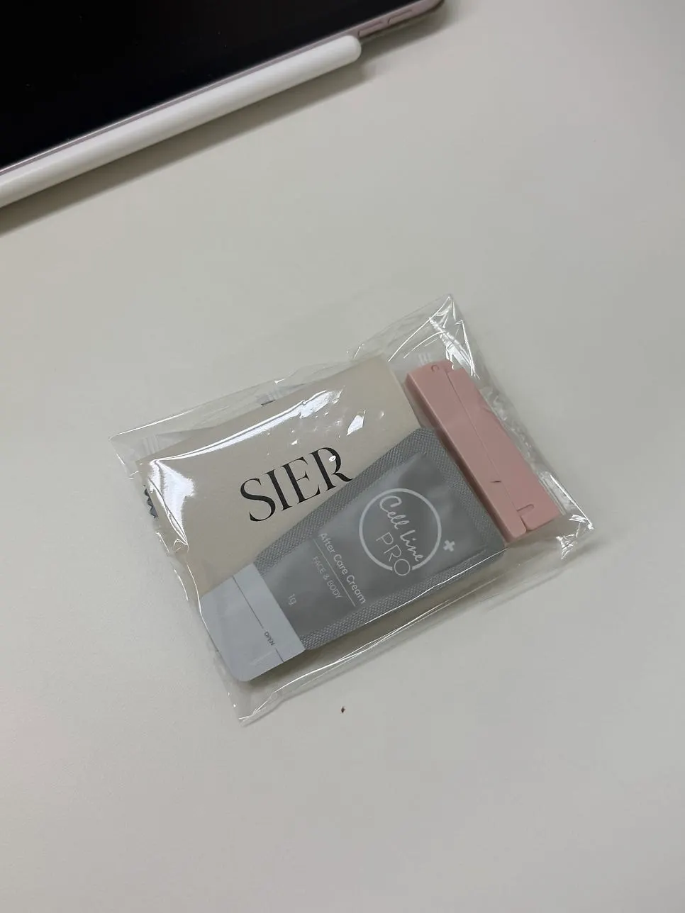 Aftercare items provided by Siere Brow