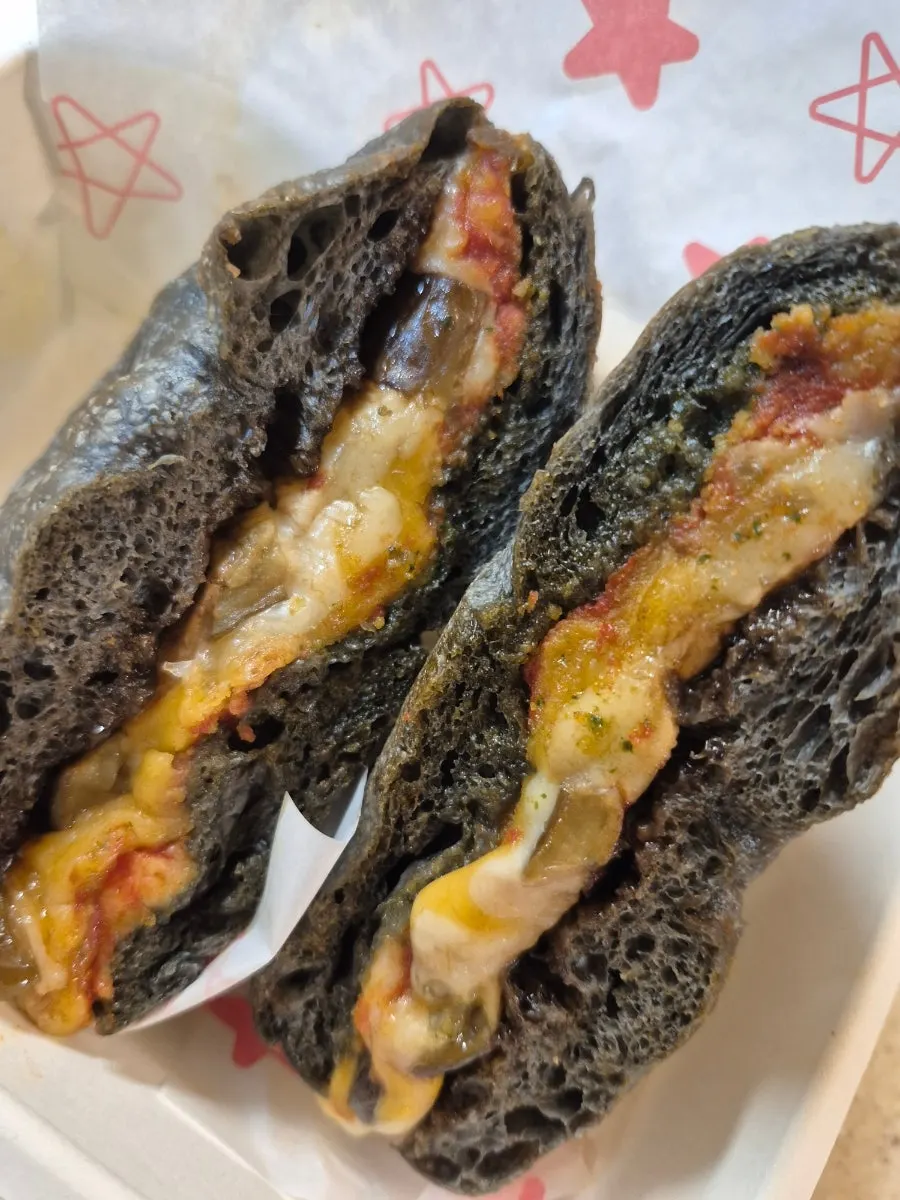 Melanzane sandwich with eggplant and cheese