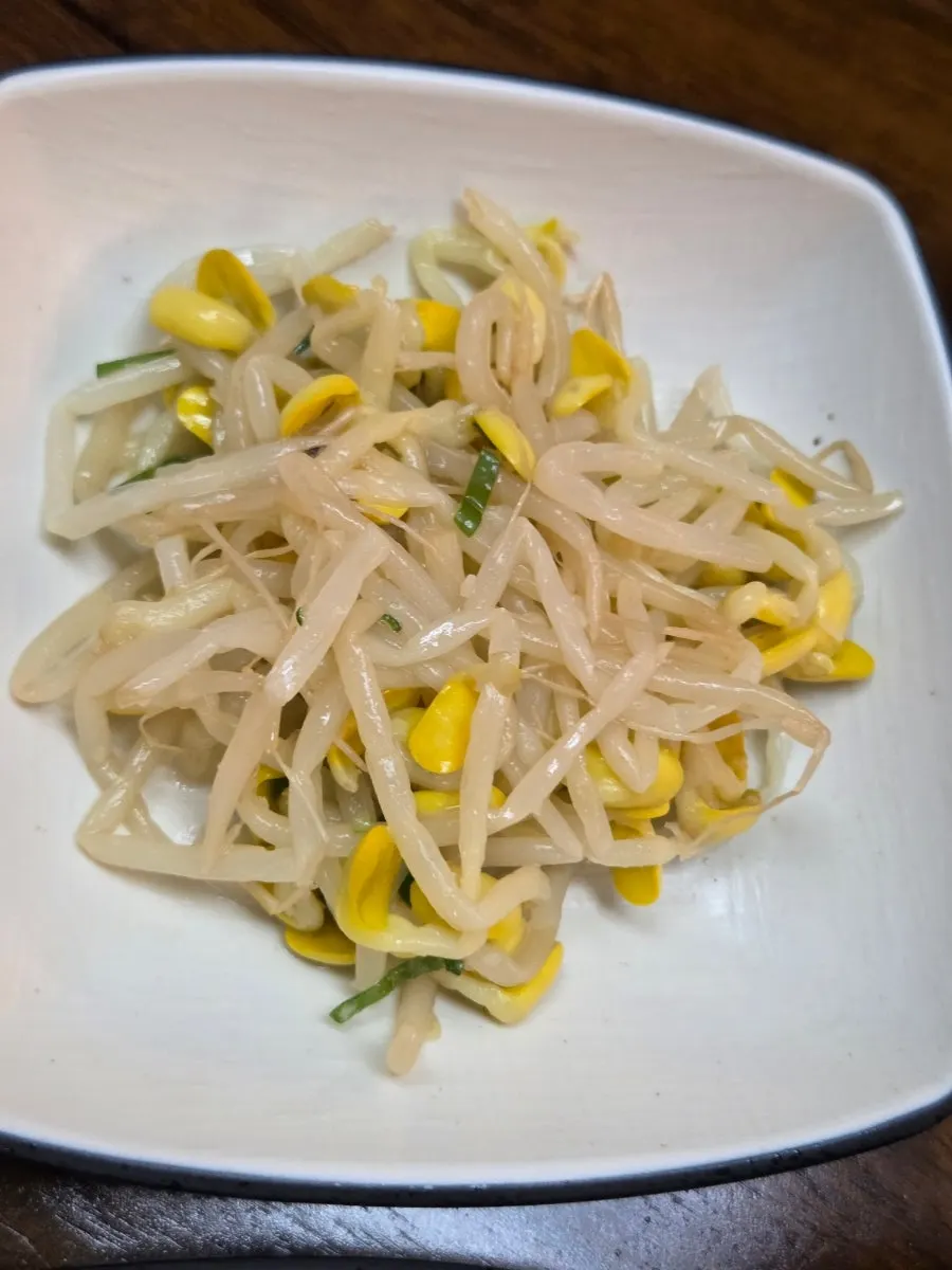 A plate of standard side dishes