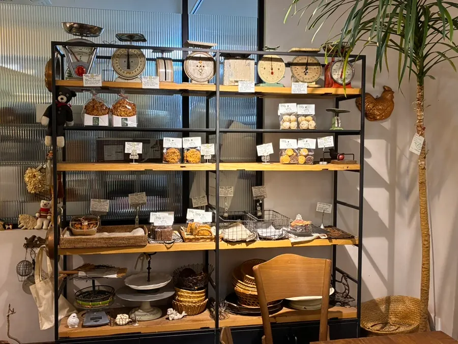 Calm seating area inside the café