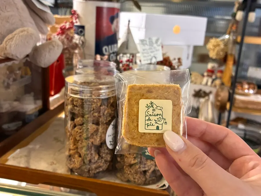 Complimentary handmade cookie made from pie crust dough
