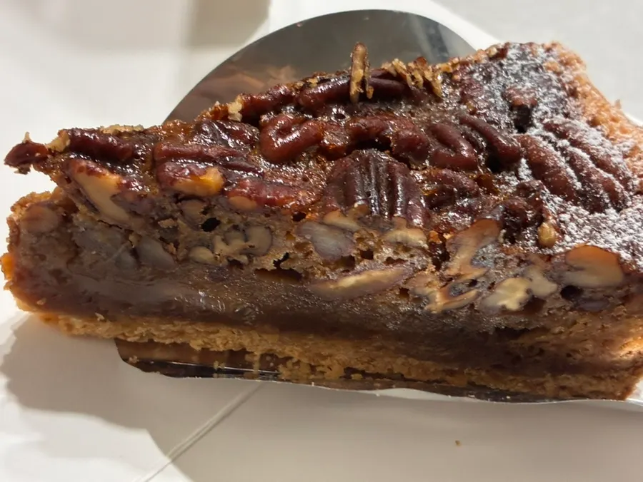 Pecan pie with a rich nutty aroma