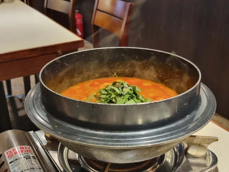 Medium-size dak-bokkeumtang for 2–3 people at Seocho Jeonggye