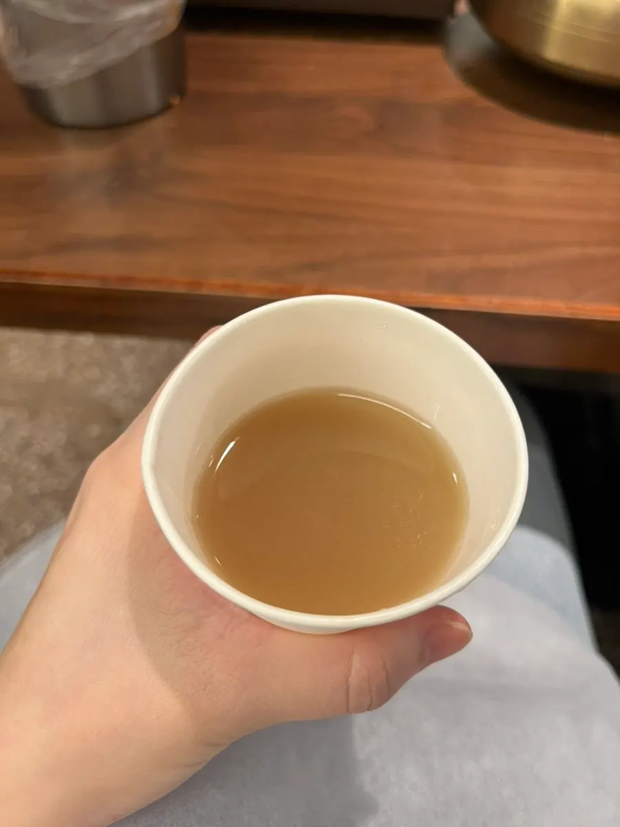식사를 마친 서초정계 테이블