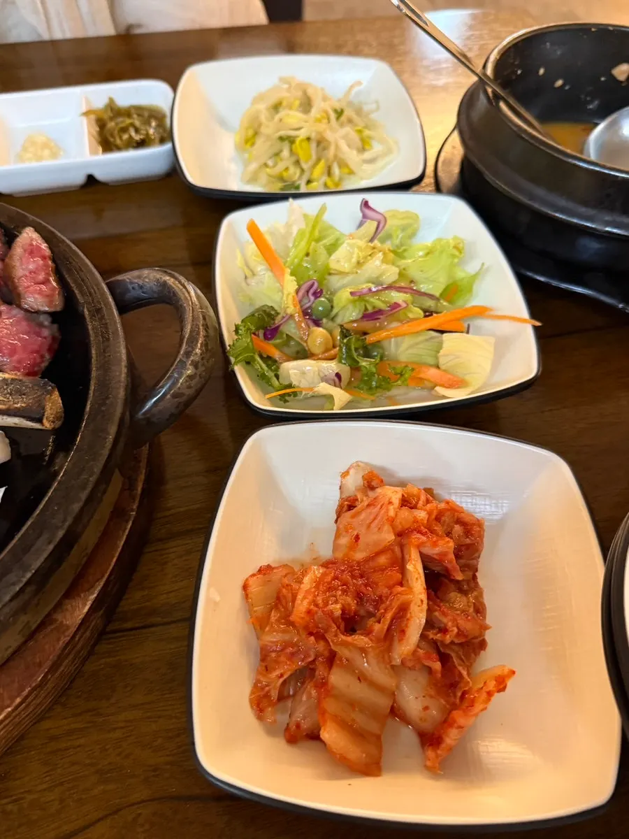A plate of house-made side dishes