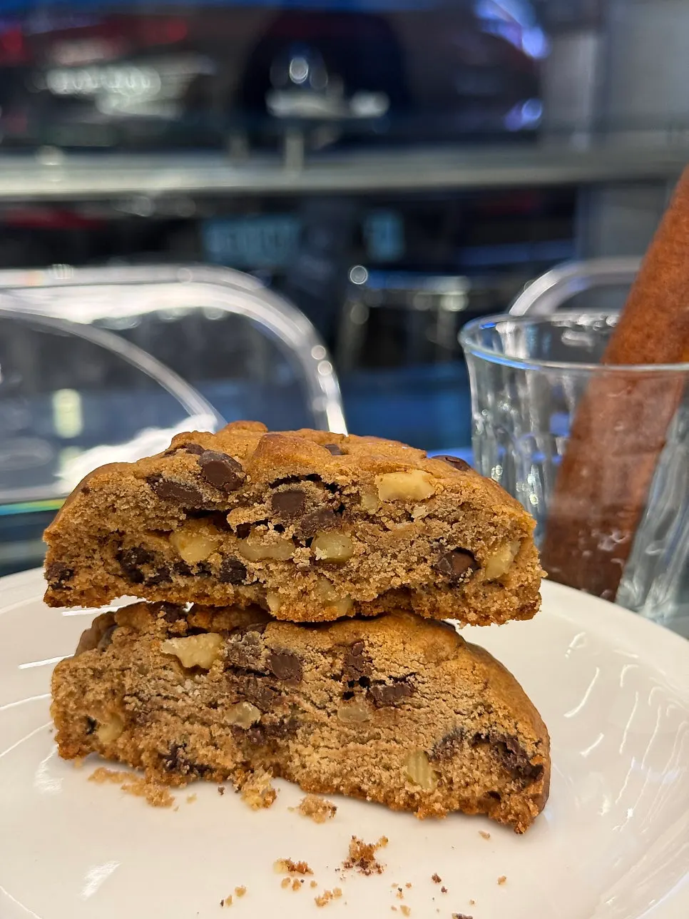 Cross-section of the Levain cookie cut in half