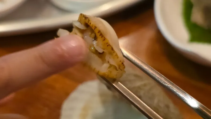 시원한 맛의 백김치 접시