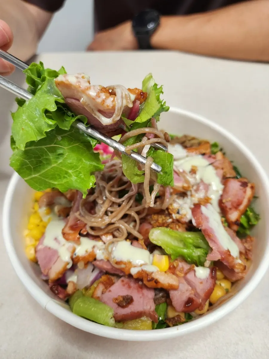 Smoked duck poke toppings