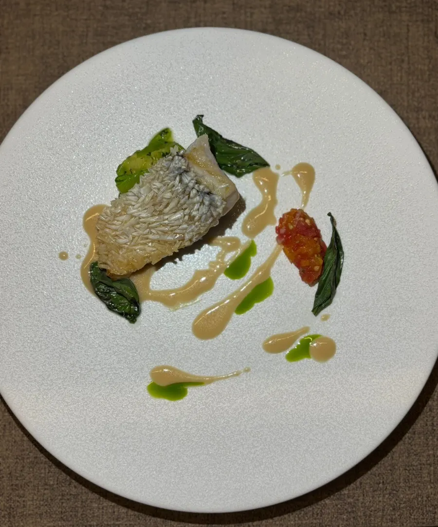 A plate as the course continues after the appetizers