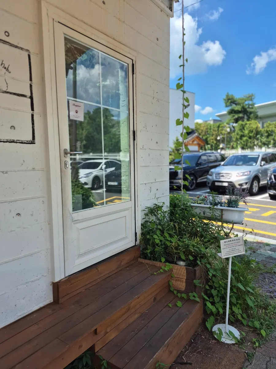 Sunlit outdoor seating at Respire Bakery
