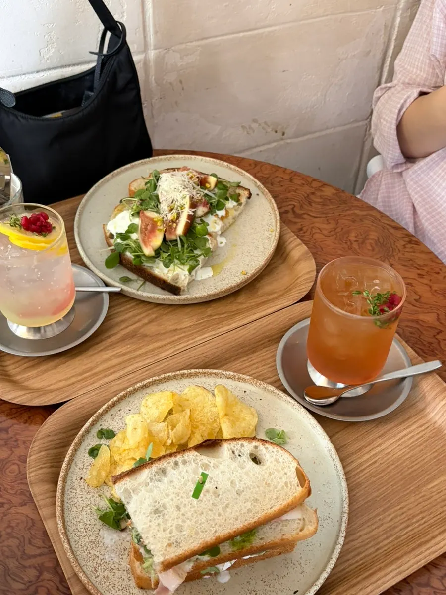 Sandwich and lemonade combination