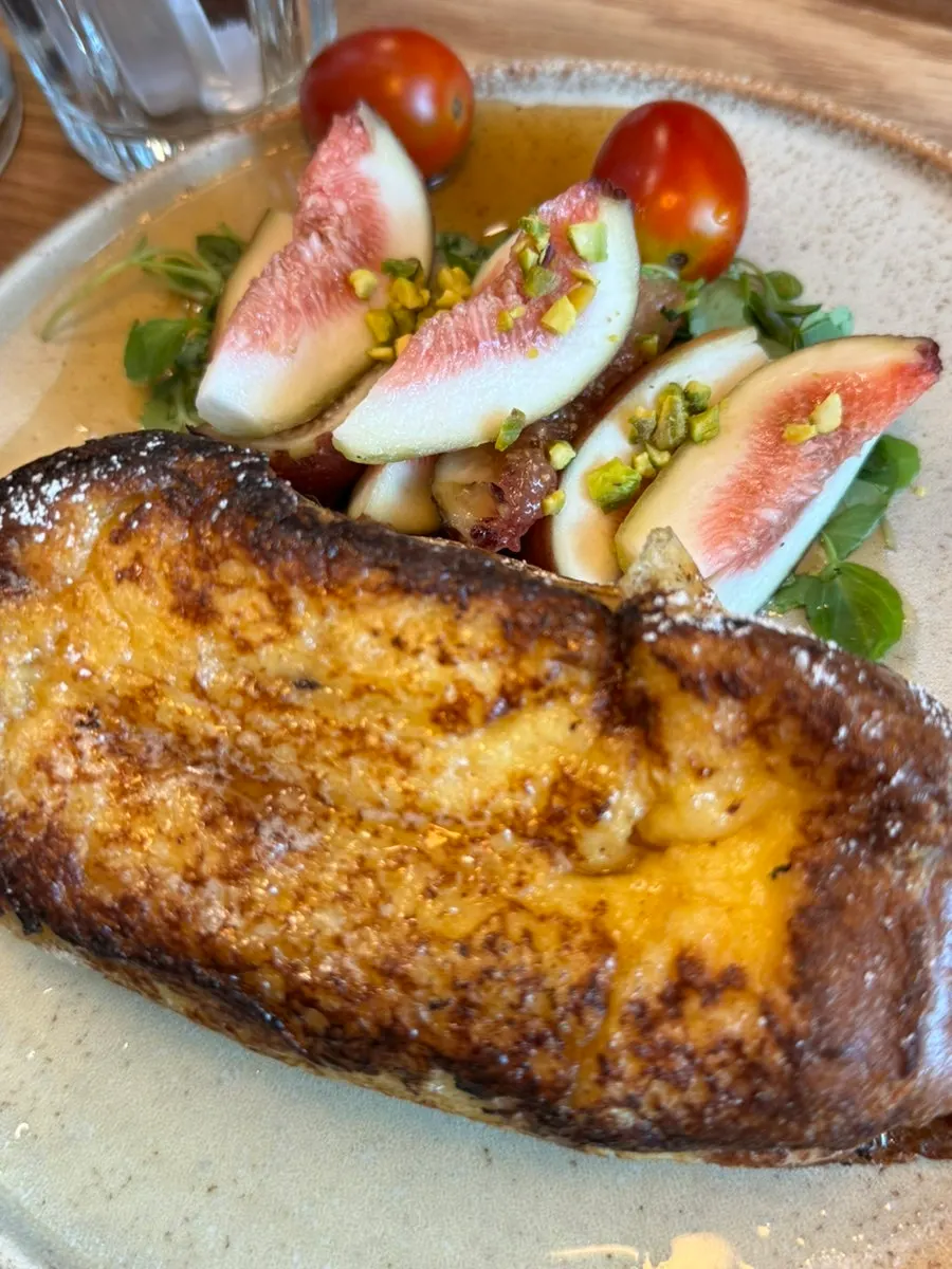 Brunch plate served with figs