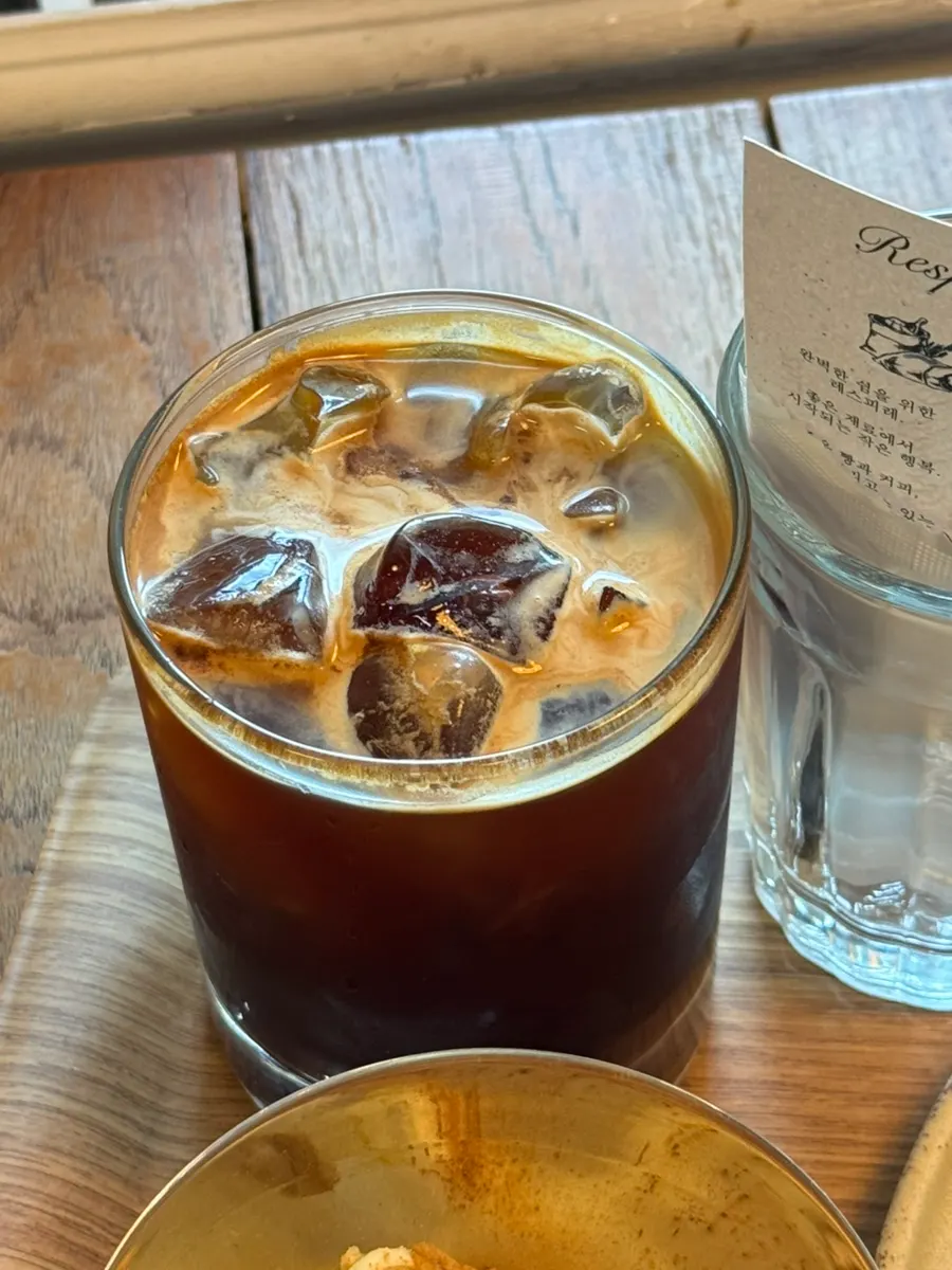 Brunch and iced Americano