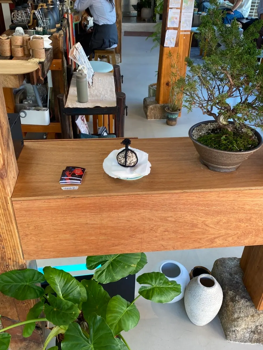 Ordering counter at Oldsse Seochon surrounded by plants