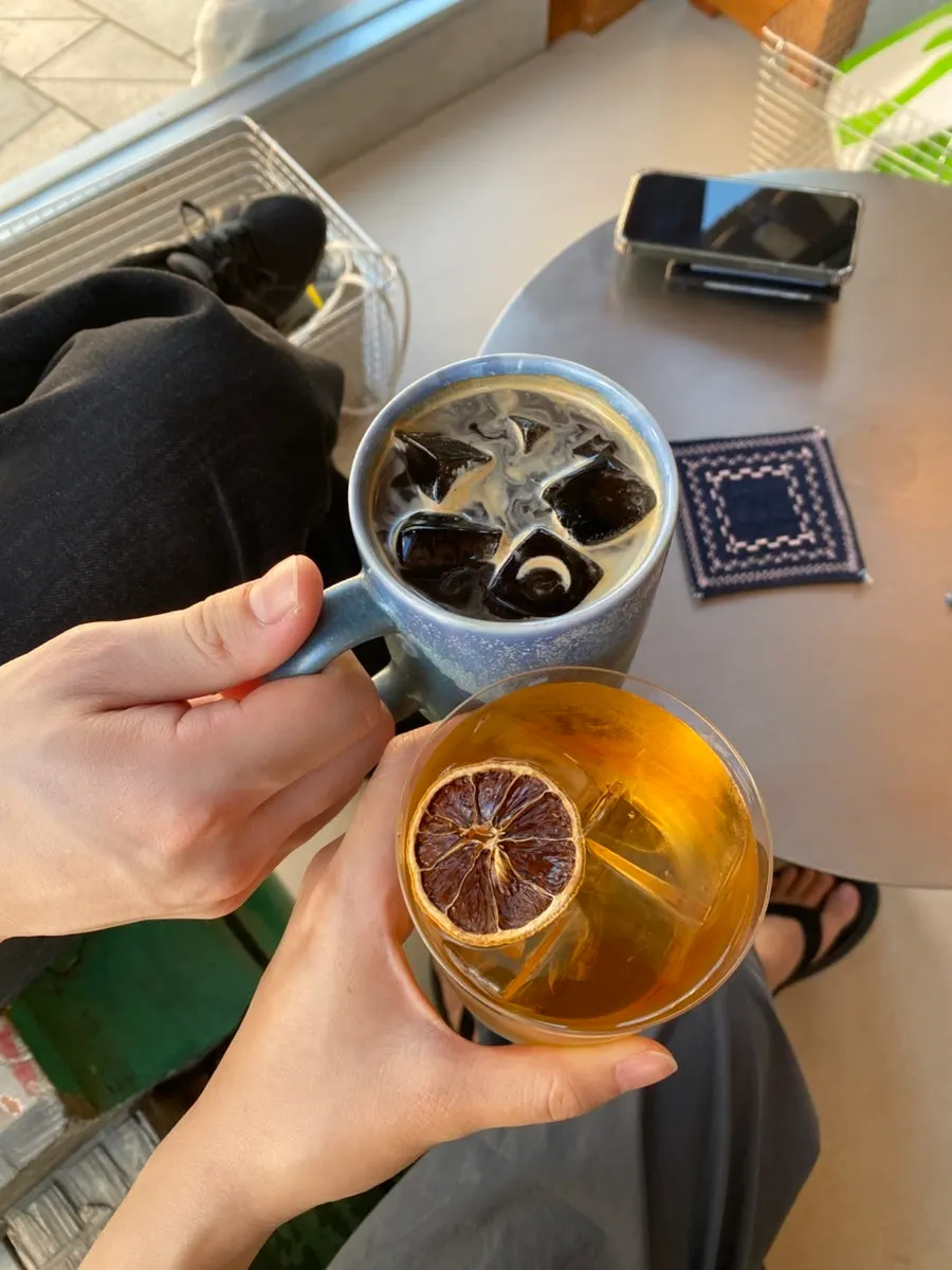 A glass of rooibos orange tea