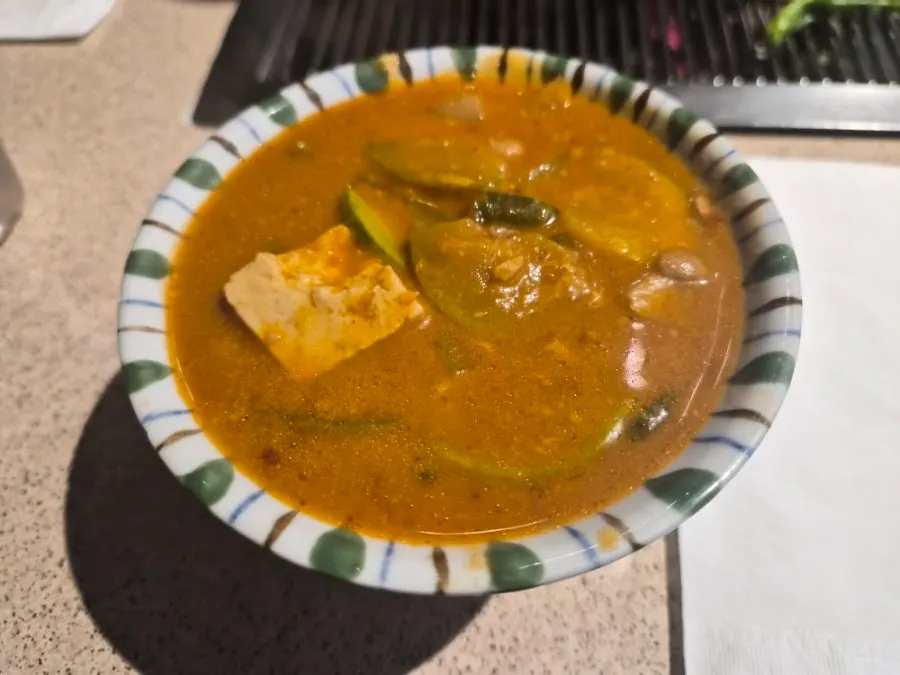 식사 마무리로 먹은 된장찌개