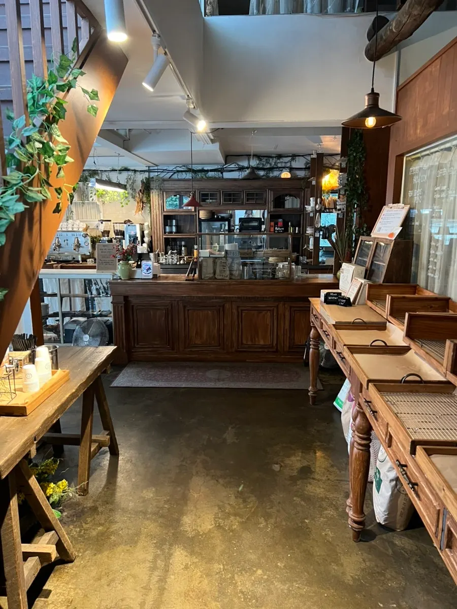 Interior with the feel of a French bakery