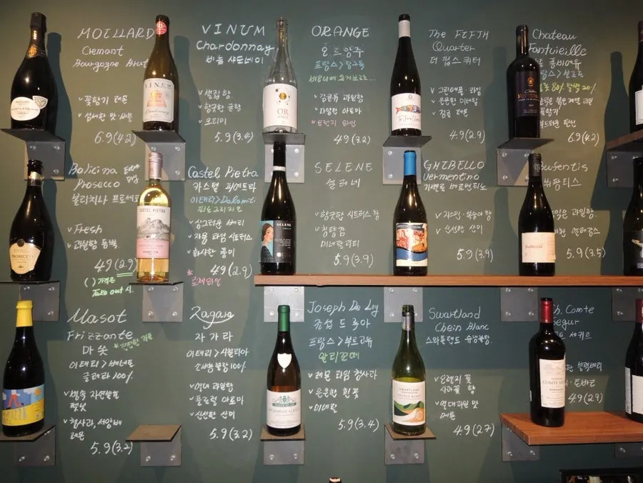 Wine display at the wine shop