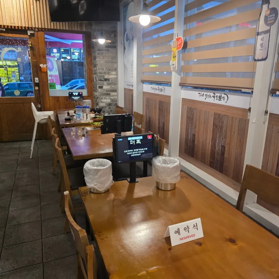 Tables filled with reservation signs