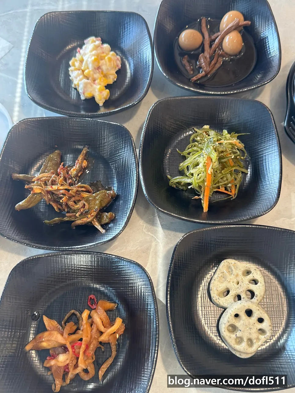 Idobonga's spread of 12 basic side dishes