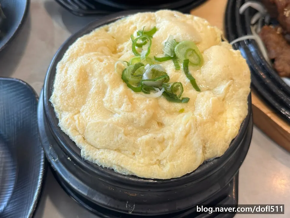 Steamed egg ordered as an add-on at Idobonga