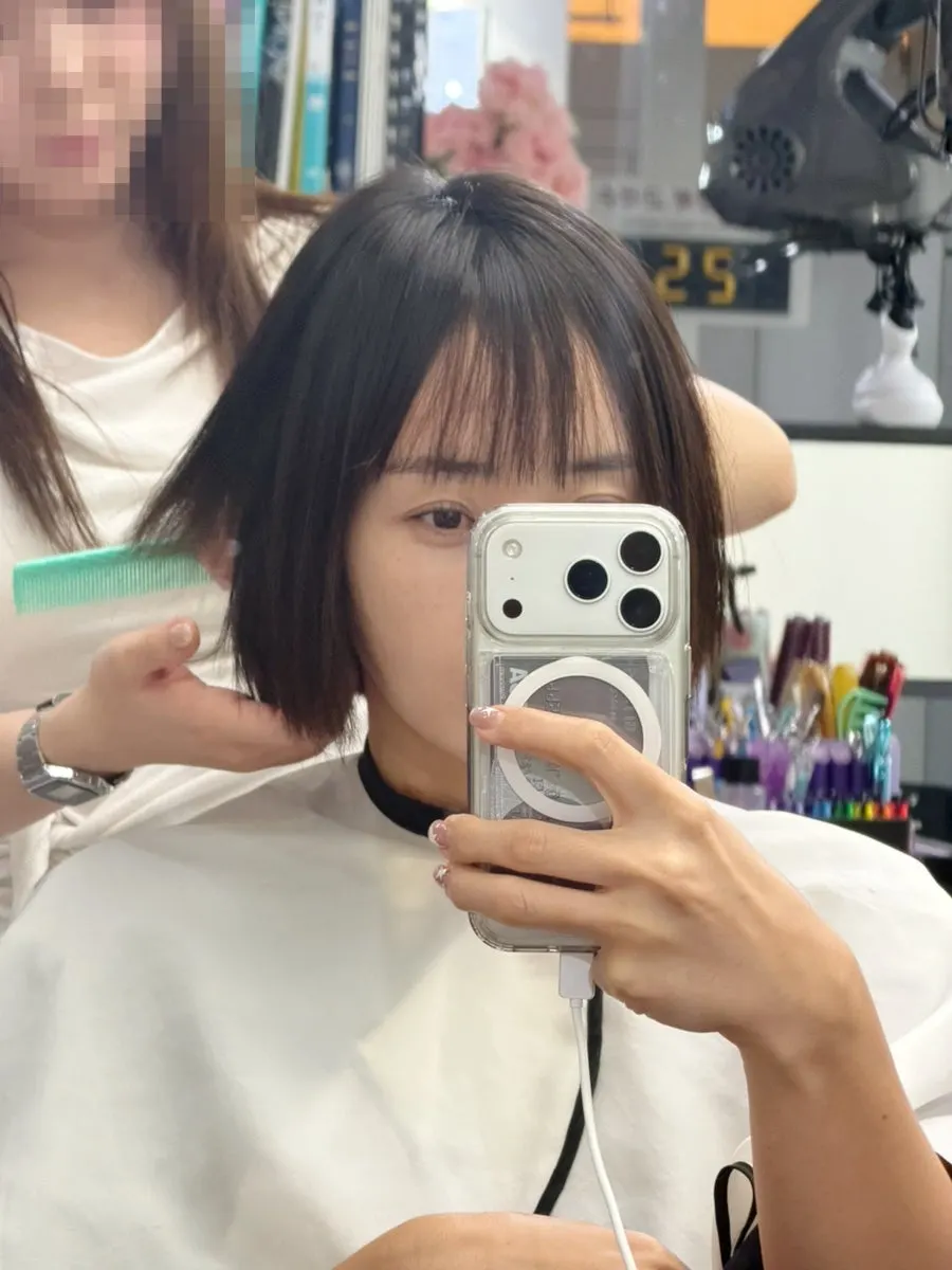 단발 스타일 상담 과정