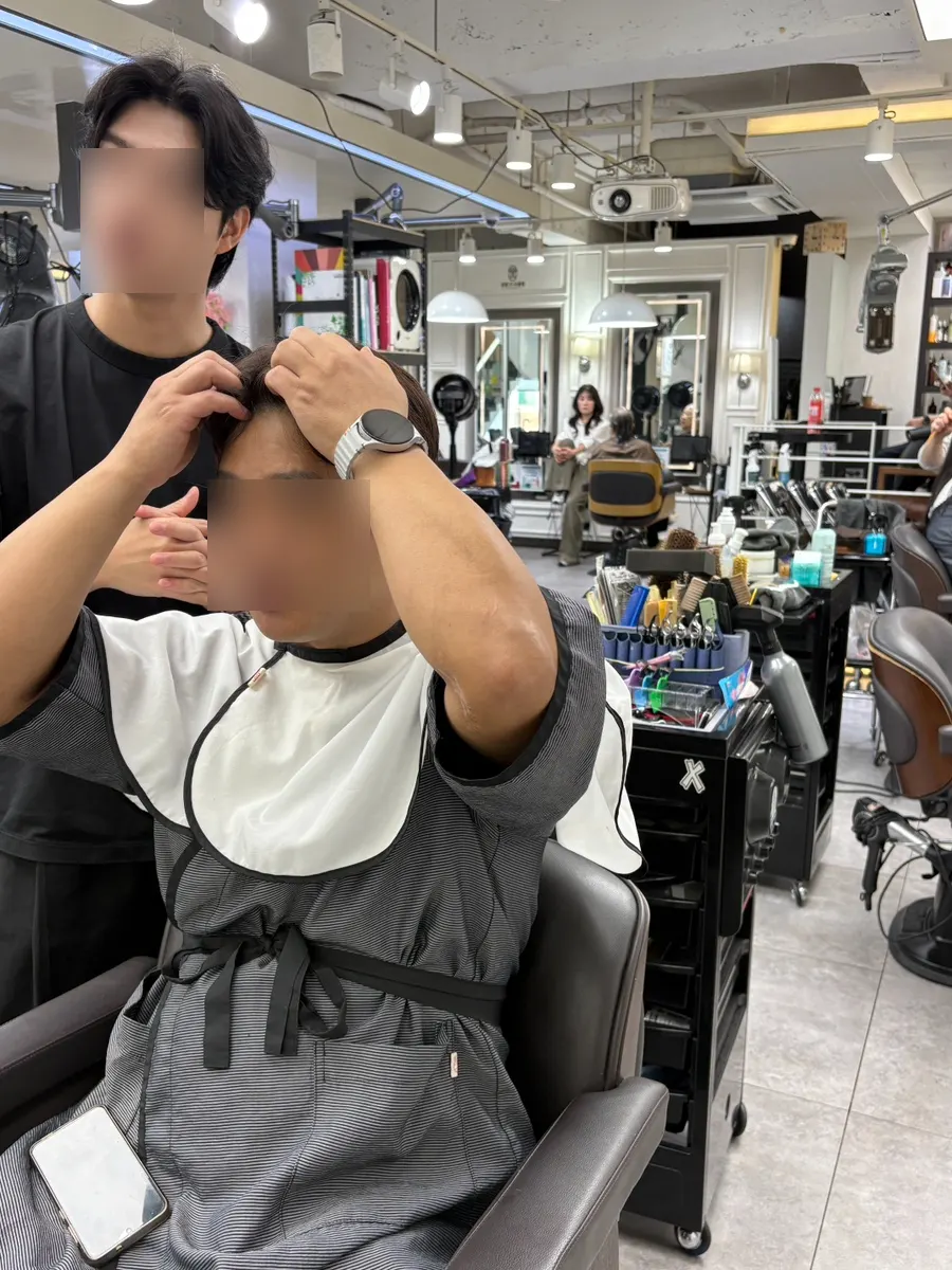 남자 커트 시술 사진