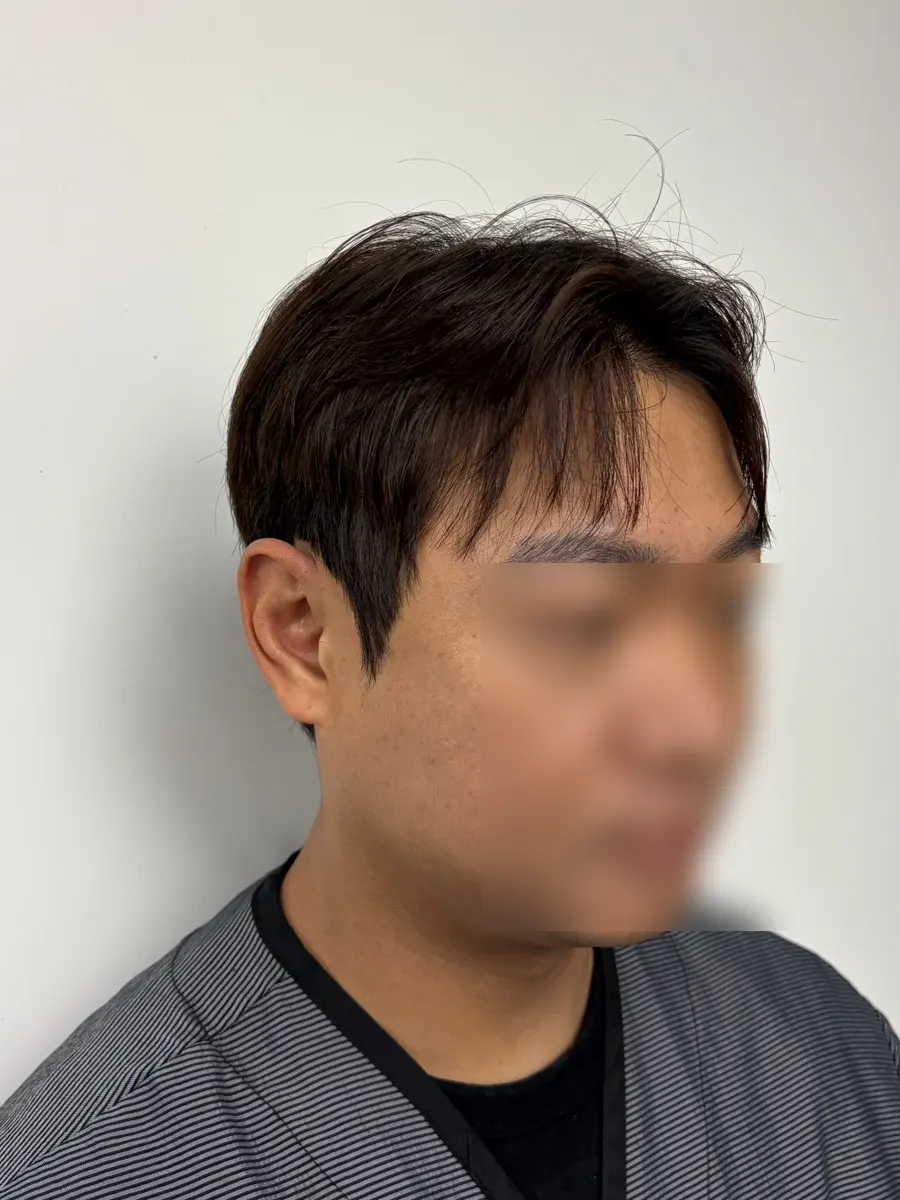 다운펌 드롭컷 완성 사진