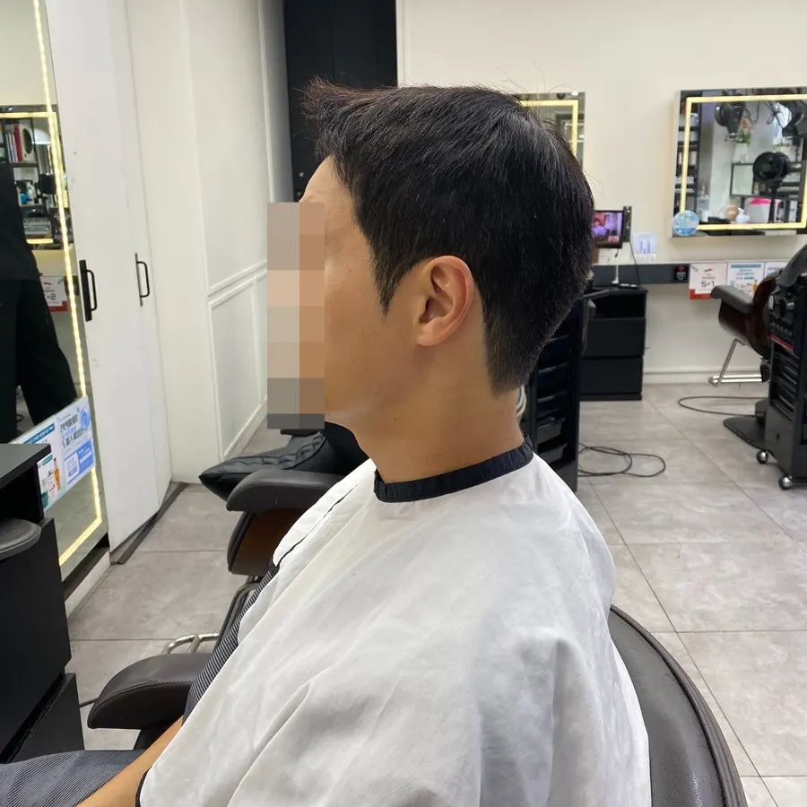 Finished Ivy League cut, front view