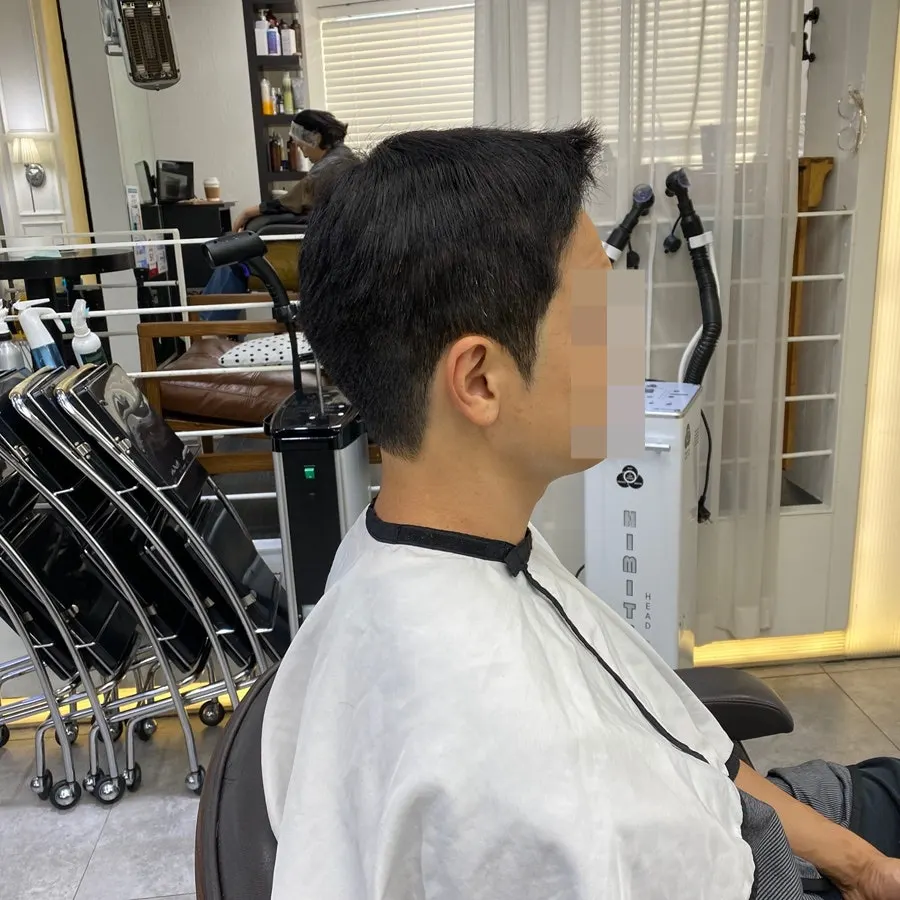 Finished Ivy League cut, side view