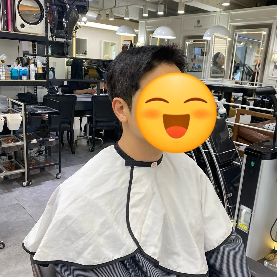 Back view of finished Ivy League cut