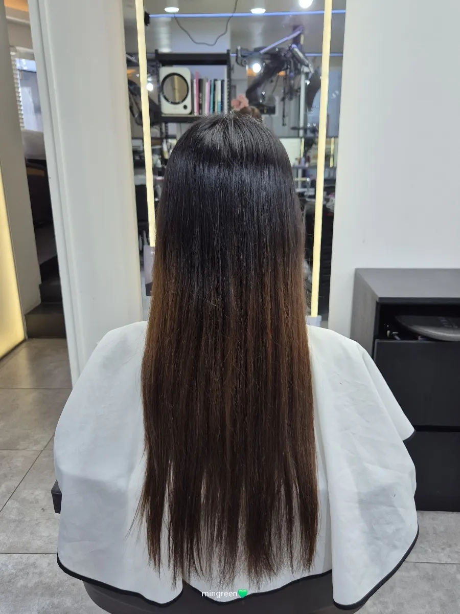 Hair before the cut, overgrown and messy