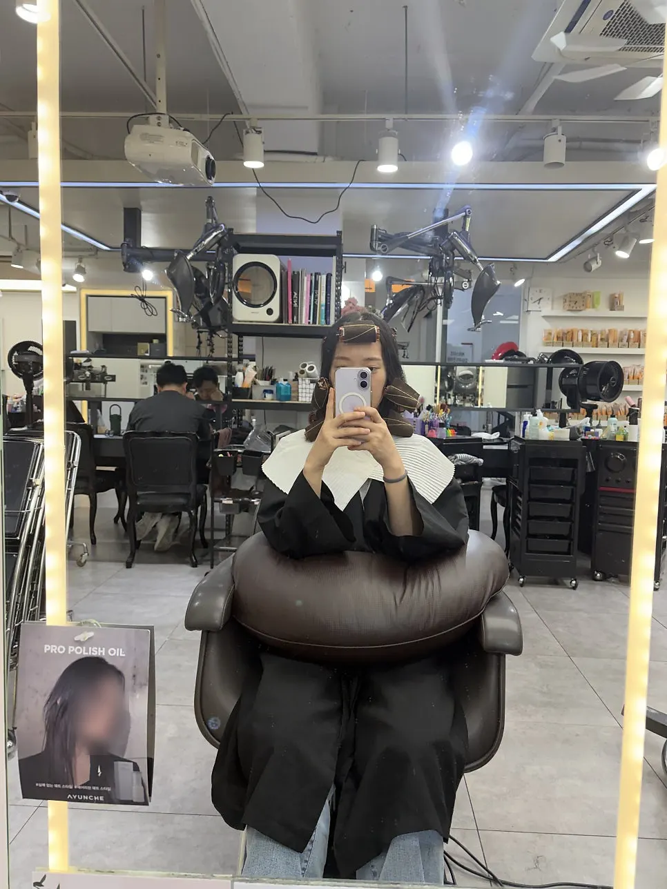 레이어드펌 롤 와인딩 과정