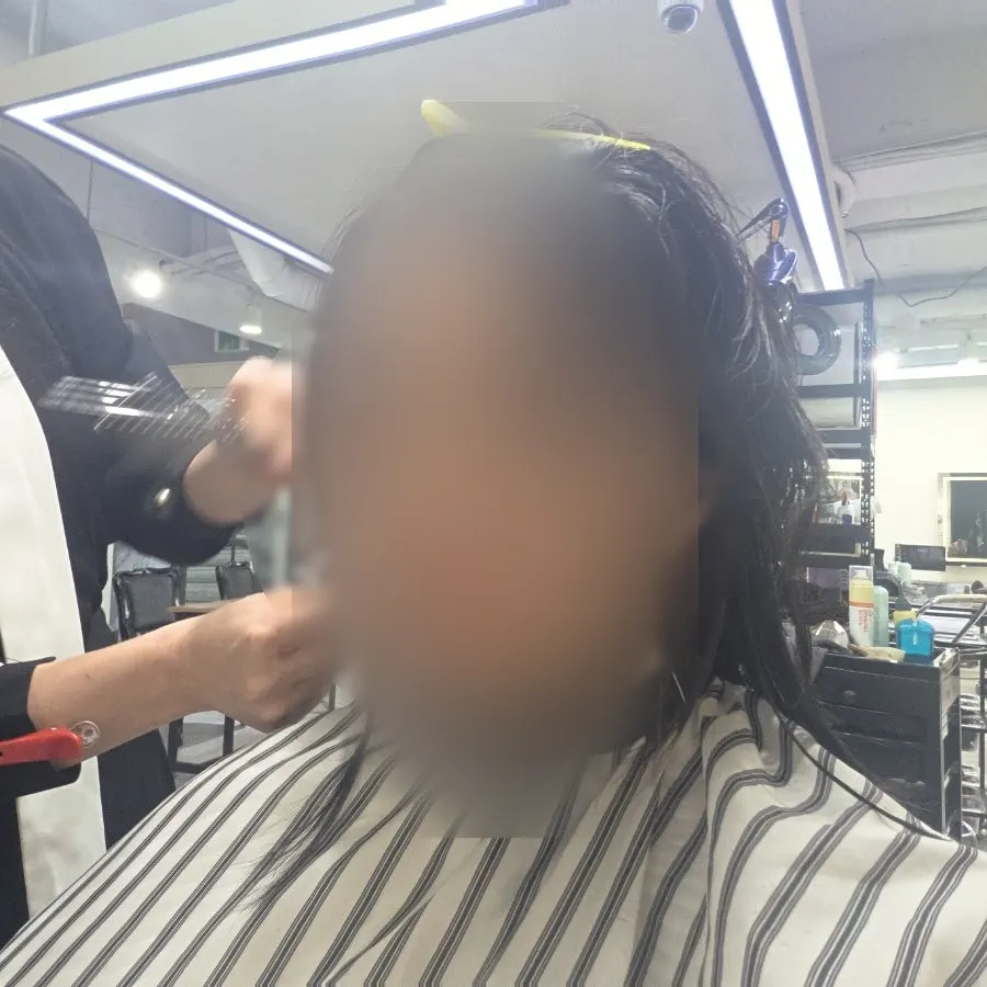 Hair condition before the setting perm begins