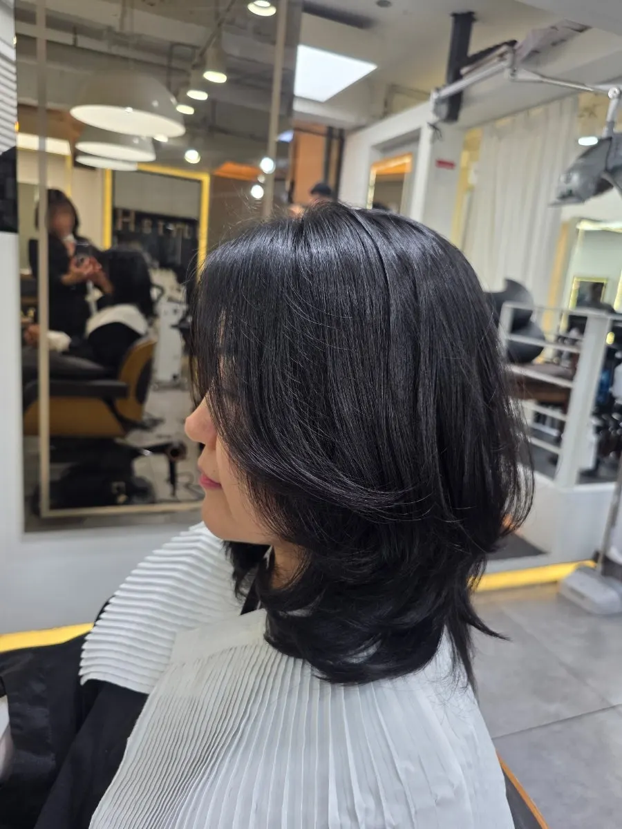 Finishing with drying and styling after treatment