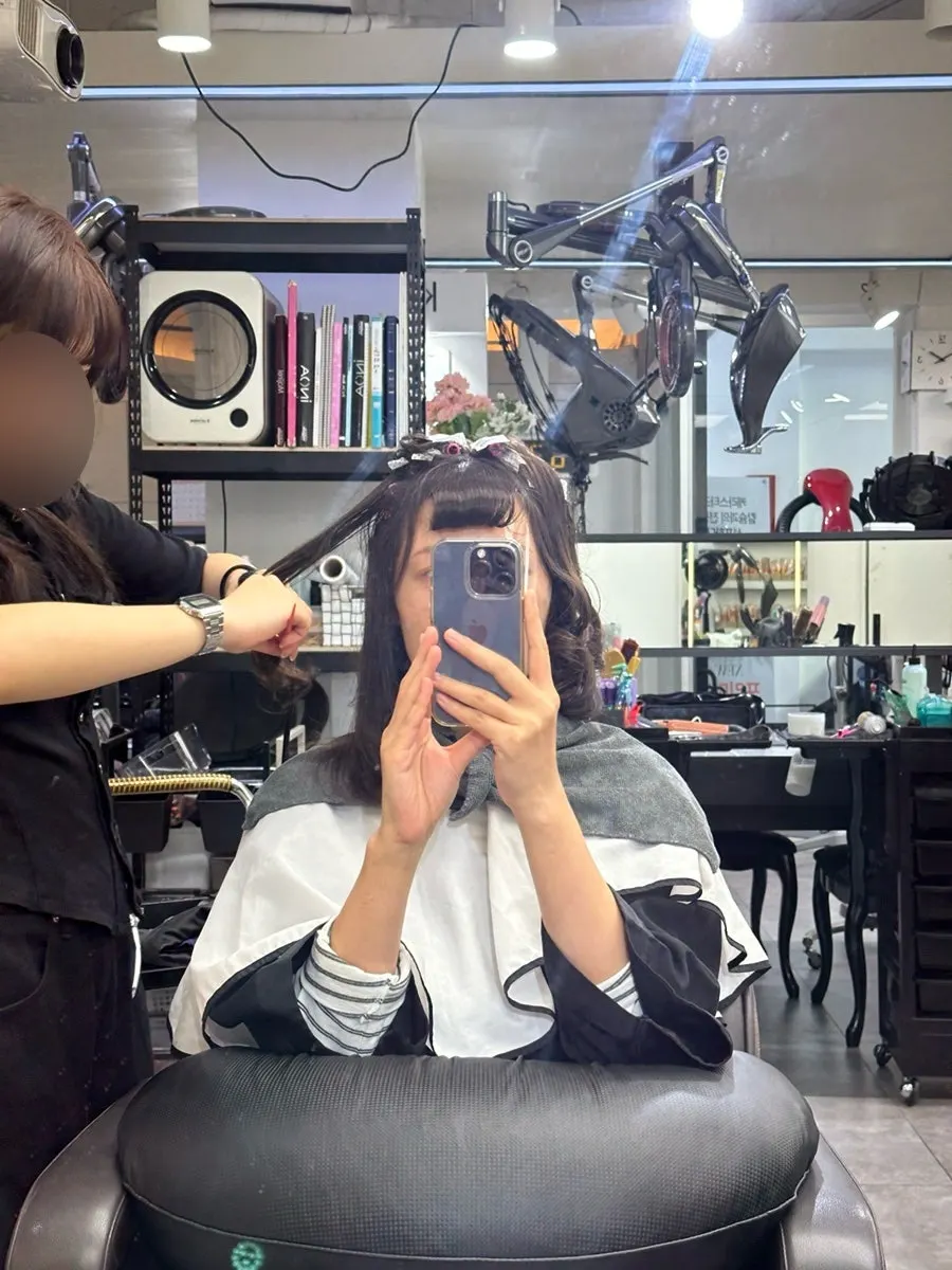 Silhouette revived after the root perm
