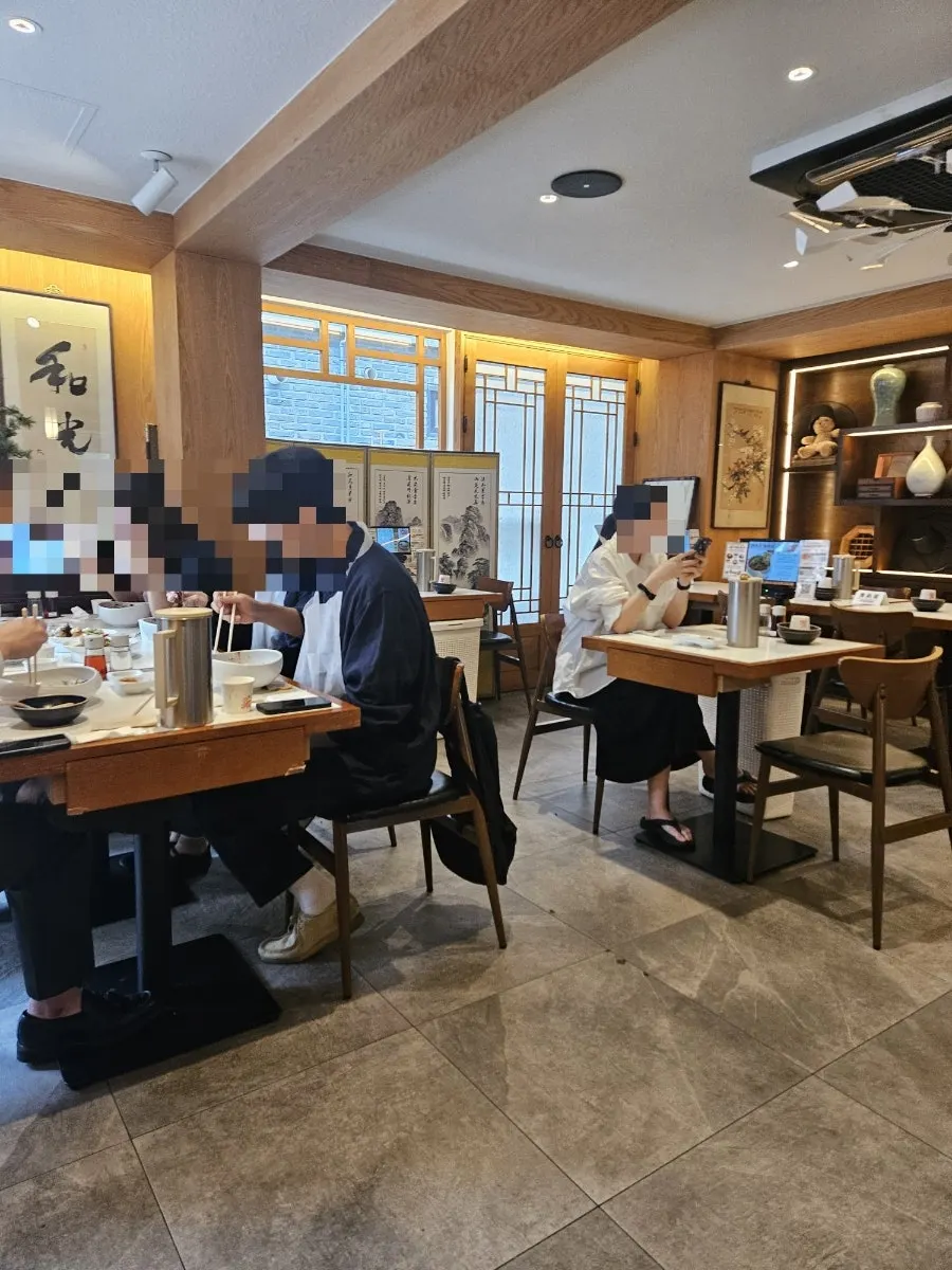 Traditional interior of Seodamheon with warm lighting