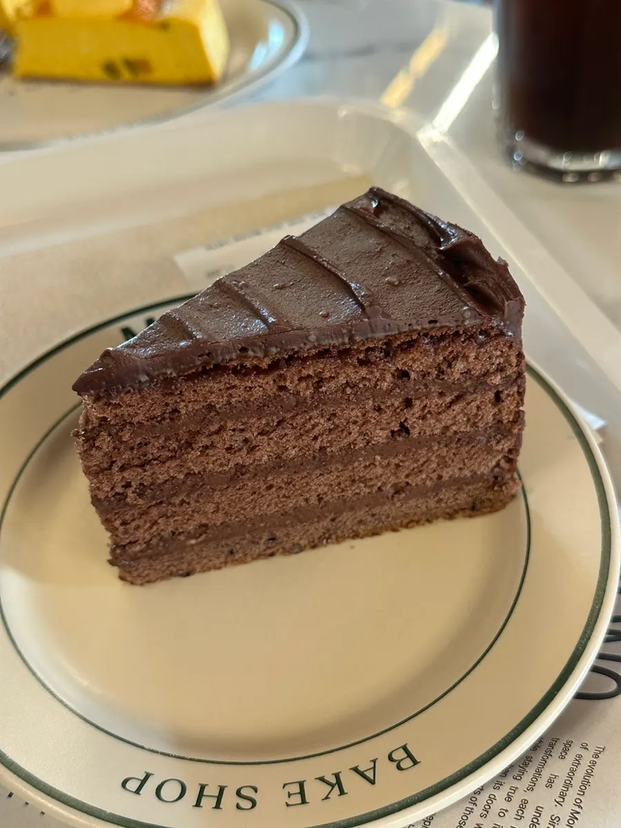 Chocolate fudge cake at Monocle Jeju